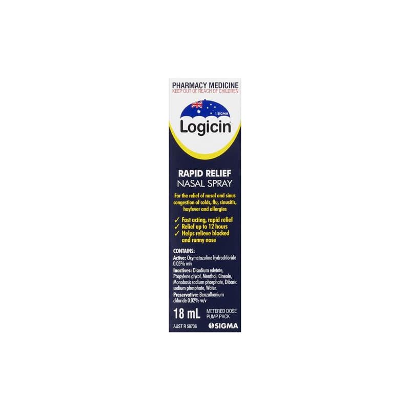 Logicin Nasal Spray 18mL - 9316626101528 are sold at Cincotta Discount Chemist. Buy online or shop in-store.