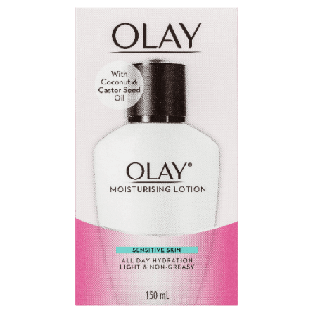 Olay Moisturising Lotion Sensitive 150mL - 9300618556502 are sold at Cincotta Discount Chemist. Buy online or shop in-store.