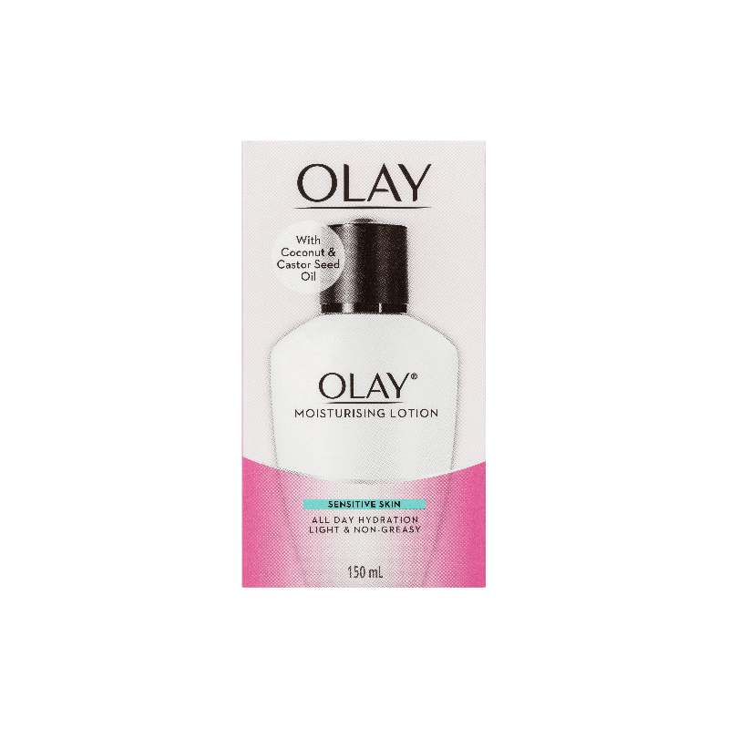 Olay Moisturising Lotion Sensitive 150mL - 9300618556502 are sold at Cincotta Discount Chemist. Buy online or shop in-store.