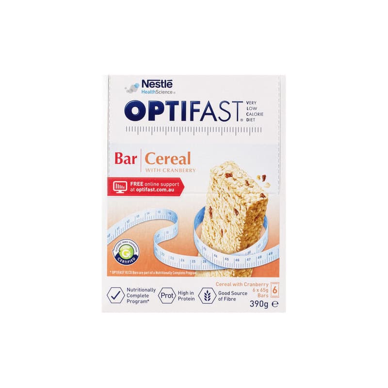 Optifast VLCD Bar Cereal 6 x 65g - 7613036530422 are sold at Cincotta Discount Chemist. Buy online or shop in-store.