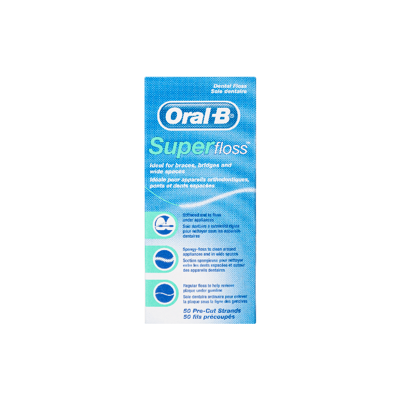 Oral B Dental Floss Super Floss 50 pk - 300410825522 are sold at Cincotta Discount Chemist. Buy online or shop in-store.