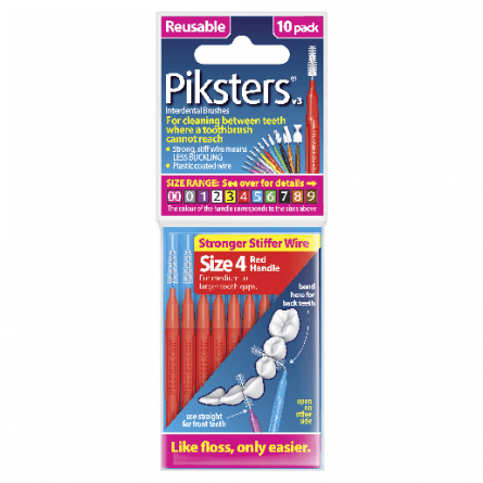 Piksters Size 4 Red 10 pk - 9336628000049 are sold at Cincotta Discount Chemist. Buy online or shop in-store.