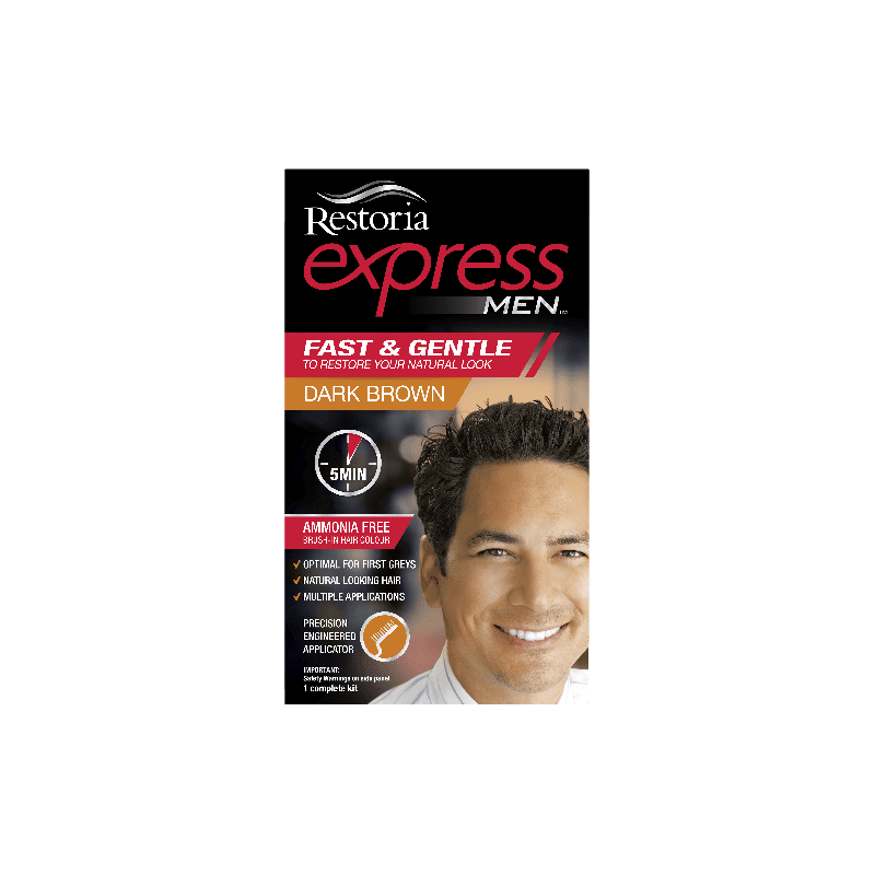 Restoria Express Men Dark Brown - 9313698550032 are sold at Cincotta Discount Chemist. Buy online or shop in-store.