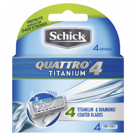 Schick Quattro Titanium Blade 4 - 4891228460174 are sold at Cincotta Discount Chemist. Buy online or shop in-store.