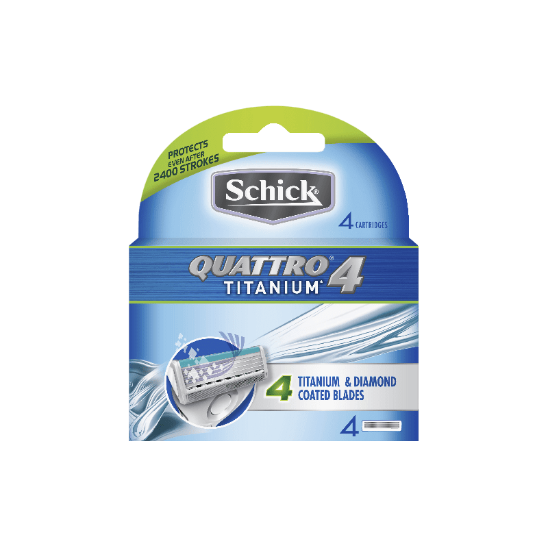 Schick Quattro Titanium Blade 4 - 4891228460174 are sold at Cincotta Discount Chemist. Buy online or shop in-store.
