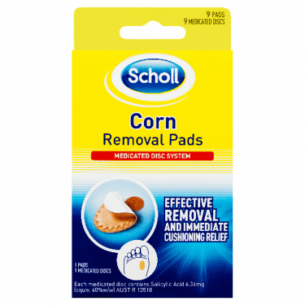 Scholl Corn Removal Pads Medicated 9 Pack - 9312484120305 are sold at Cincotta Discount Chemist. Buy online or shop in-store.