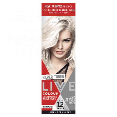 Schwarzkopf Live Colour Silver Toner 75mL - 9310714223994 are sold at Cincotta Discount Chemist. Buy online or shop in-store.