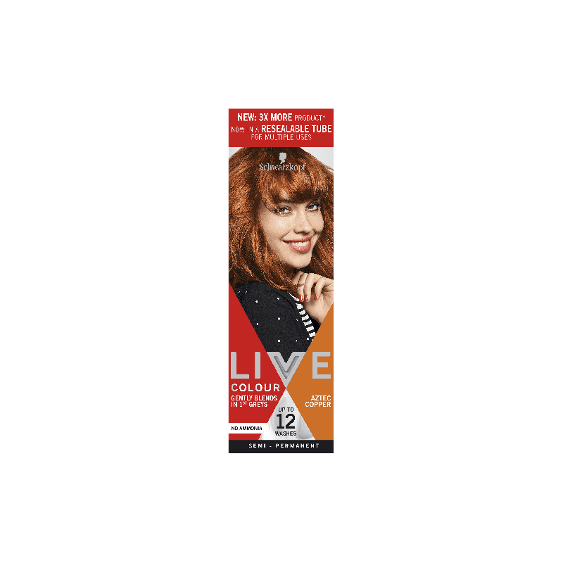 Schwarzkopf Live Colour Aztec Copper 75mL - 9310714224021 are sold at Cincotta Discount Chemist. Buy online or shop in-store.