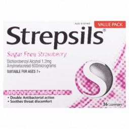 Strepsils Strawberry Sugar Free Loengesz 36 - 9300711039605 are sold at Cincotta Discount Chemist. Buy online or shop in-store.
