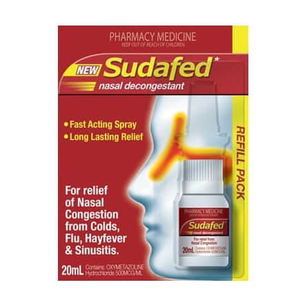 Sudafed Nasal Spray Pmp Refill 20mL - 9300607080018 are sold at Cincotta Discount Chemist. Buy online or shop in-store.