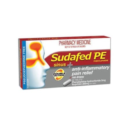Sudafed Pe Sinus + Anti-Inf Pain Tablets 48 - 9300607080063 are sold at Cincotta Discount Chemist. Buy online or shop in-store.