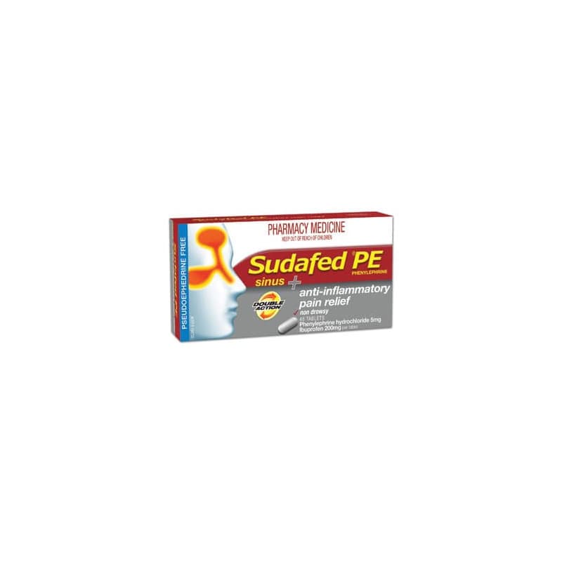 Sudafed Pe Sinus + Anti-Inf Pain Tablets 48 - 9300607080063 are sold at Cincotta Discount Chemist. Buy online or shop in-store.