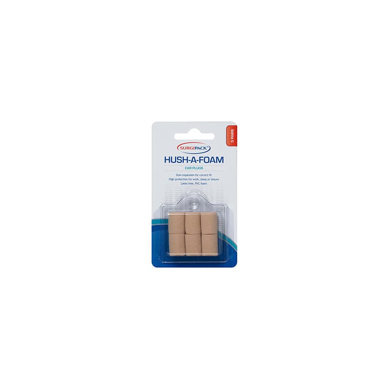 Surgipack Hush-A-Foam Ear Plugs 3Pr 6946 - 9313776062464 are sold at Cincotta Discount Chemist. Buy online or shop in-store.
