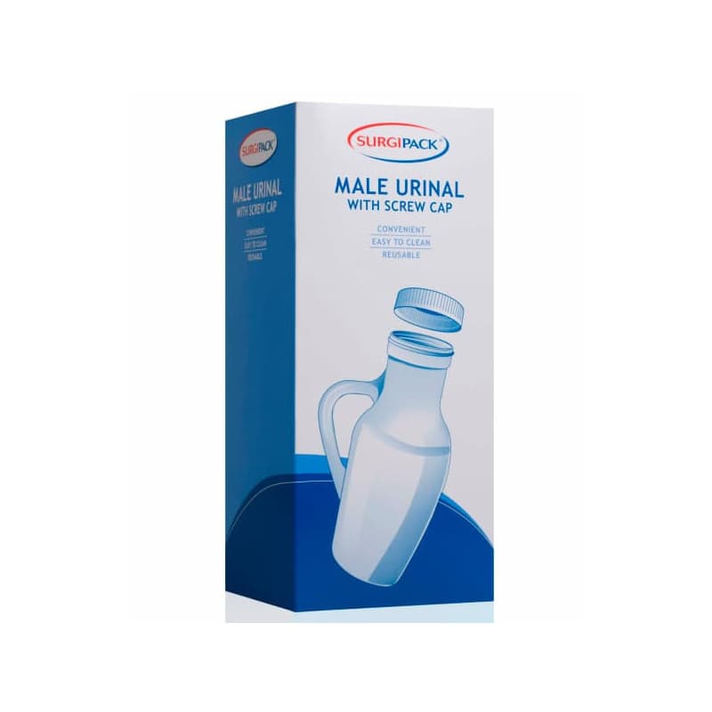 SurgiPack Male Urinal With Screw Cap - 9313776063621 are sold at Cincotta Discount Chemist. Buy online or shop in-store.