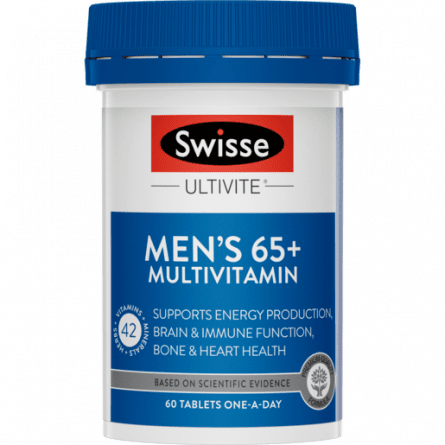 Swisse Ultivite Men 65+ Tablets 60 - 9311770589376 are sold at Cincotta Discount Chemist. Buy online or shop in-store.