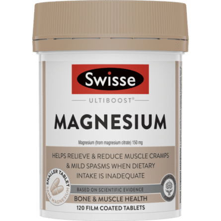 Swisse Ultiboost Magnesium 120 Tablets - 9311770590006 are sold at Cincotta Discount Chemist. Buy online or shop in-store.