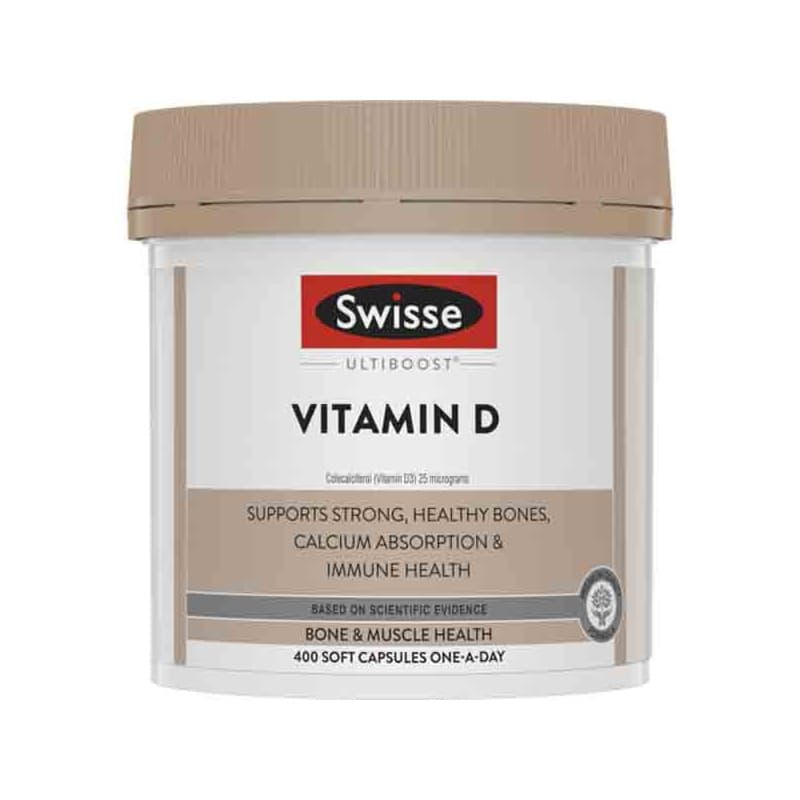 Swisse Ultiboost Vitamin D 400 Capsules - 9311770595476 are sold at Cincotta Discount Chemist. Buy online or shop in-store.