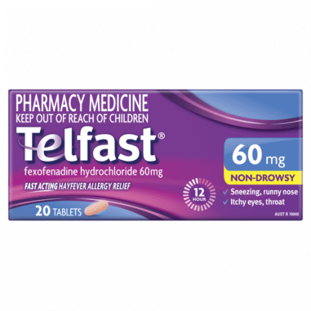 Telfast 60mg 20 Tablets - 9321547904431 are sold at Cincotta Discount Chemist. Buy online or shop in-store.
