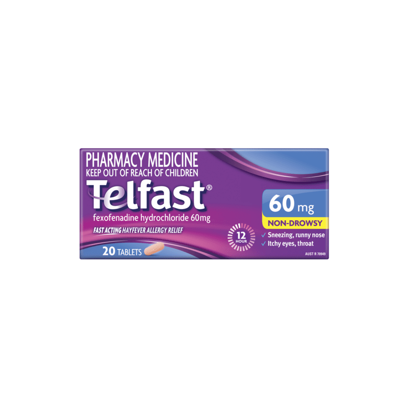 Telfast 60mg 20 Tablets - 9321547904431 are sold at Cincotta Discount Chemist. Buy online or shop in-store.