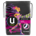 U by Kotex Pads Sport Ultrathin Super Wings 10 pack