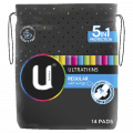 U by Kotex Pads Ultrathin Regular Wings 14 pack