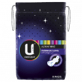 U by Kotex Pads Ultrathin Overnight Long Wings 8 Pack