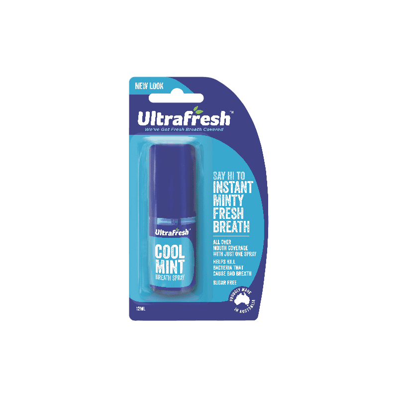Ultrafresh Breath Spray Cool Mint 12mL - 9310320036001 are sold at Cincotta Discount Chemist. Buy online or shop in-store.