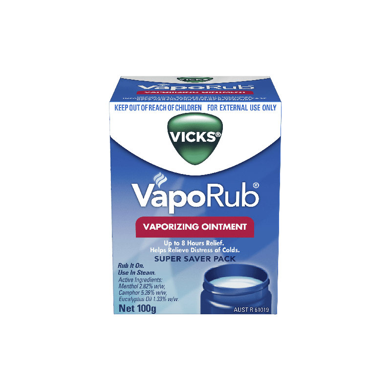 Vicks VapoRub Ointment 100g - 9300618581344 are sold at Cincotta Discount Chemist. Buy online or shop in-store.
