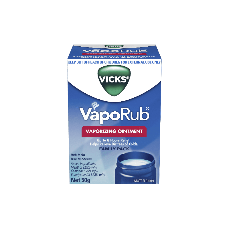 Vicks VapoRub Ointment 50g - 9300618580026 are sold at Cincotta Discount Chemist. Buy online or shop in-store.
