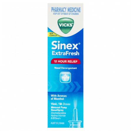Vicks Sinex Extra Fresh Menthol 15mL - 4987176008404 are sold at Cincotta Discount Chemist. Buy online or shop in-store.