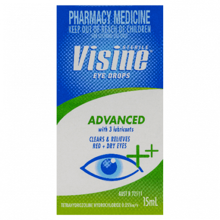 Visine Advanced Eye Drops 15mL - 9310059002247 are sold at Cincotta Discount Chemist. Buy online or shop in-store.