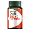 Natures Own Zinc + C 0402 Chewable Tablets 60