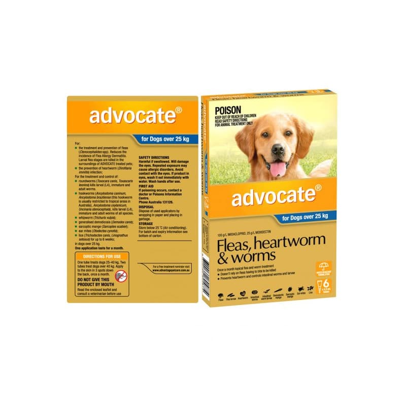 Buy Advocate Dog Extra Large (over 25kg) 6 Treatments at Cincotta
