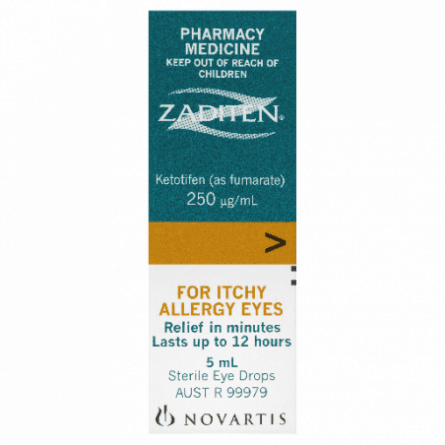 Zaditen Eye Drops 0.025% 5mL - 9319099016672 are sold at Cincotta Discount Chemist. Buy online or shop in-store.