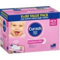 Curash BabyCare Wipes Fragrance Free 8x80 640 pack