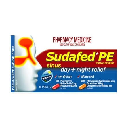 Sudafed Pe Sinus Day and Night 48 Tablets - 9310059064467 are sold at Cincotta Discount Chemist. Buy online or shop in-store.