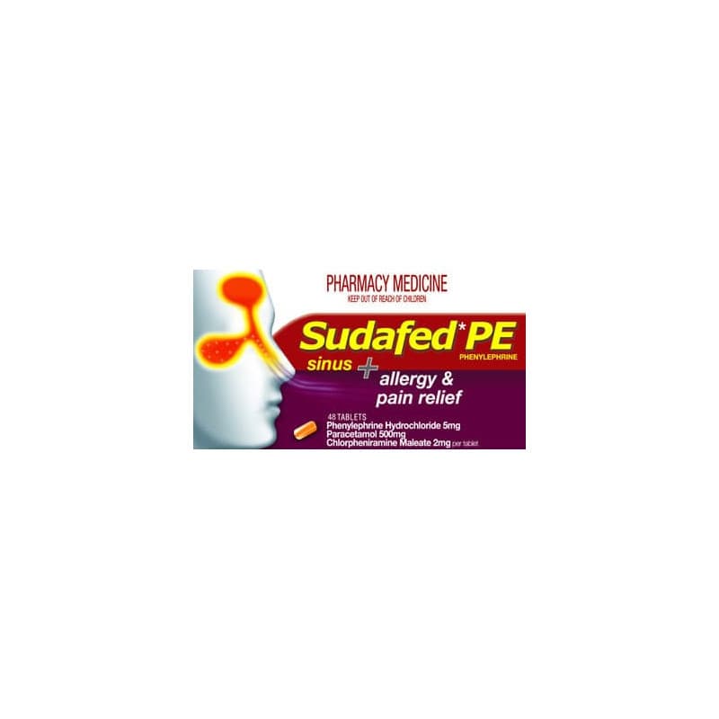 Sudafed Pe Sinus Allergy and Pain 48 Tablets - 2990010059953 are sold at Cincotta Discount Chemist. Buy online or shop in-store.