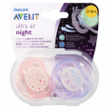 Avent Soother Ultra Air Night 0-6mths 2 pack