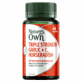 Natures Own Triple Strength Garlic C Horseradish Tablets 60