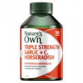 Natures Own Triple Strength Garlic C Horseradish Tablets 150