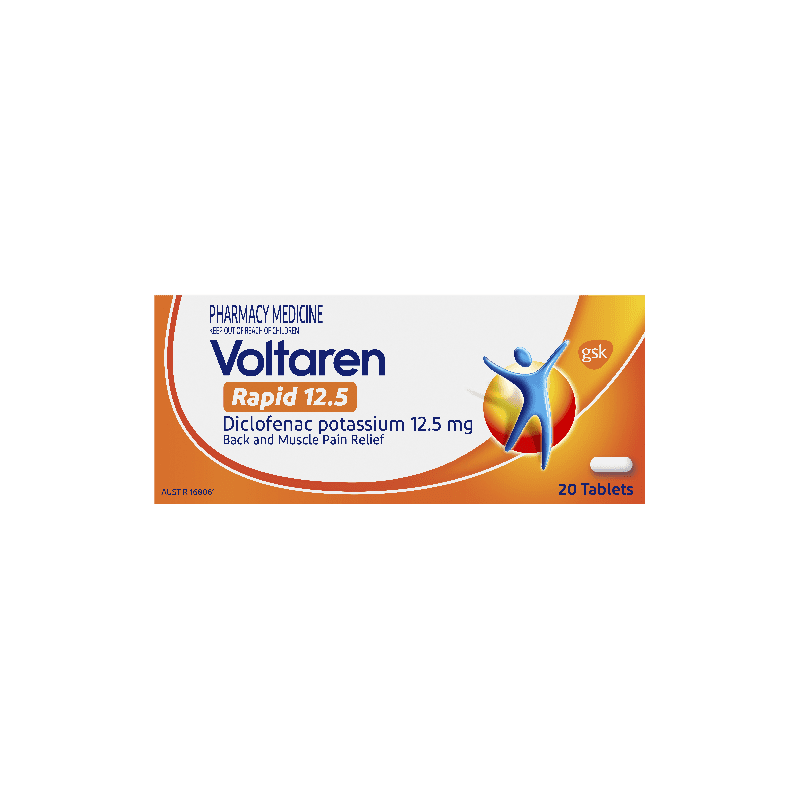 Voltaren Rapid 12.5mg 20 Tablets - 9310130861824 are sold at Cincotta Discount Chemist. Buy online or shop in-store.