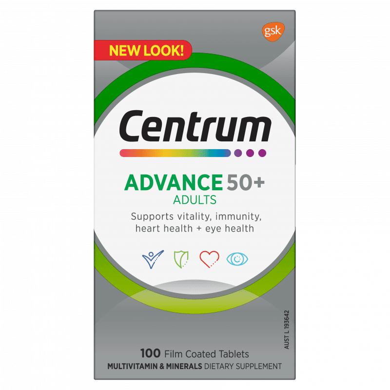 Centrum Advance 50+ 100 Tablets - 9310488001996 are sold at Cincotta Discount Chemist. Buy online or shop in-store.