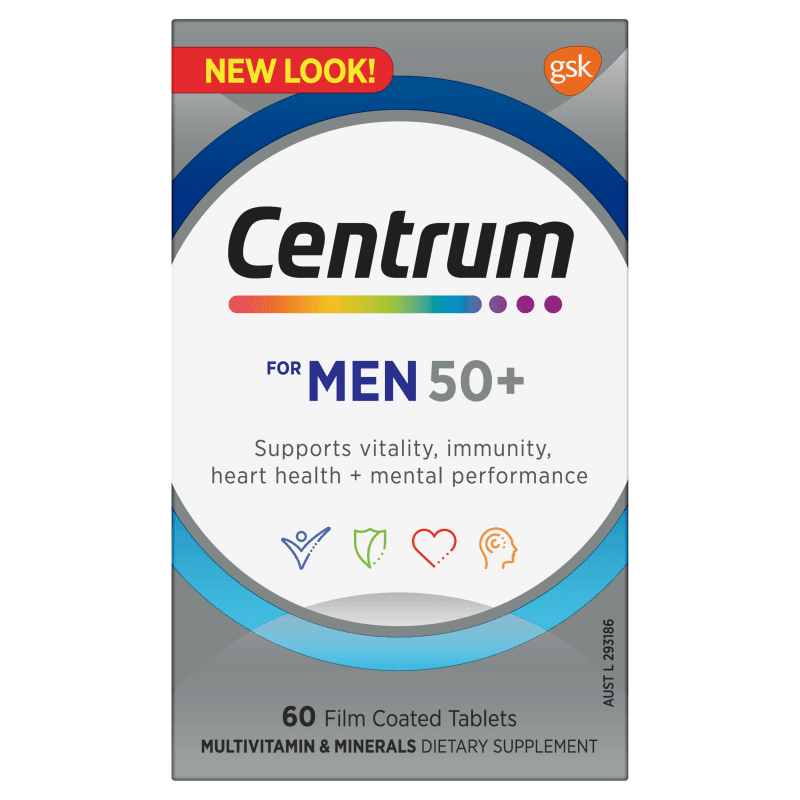 Centrum Gender Men 50+ 60 Tablets - 9310488003228 are sold at Cincotta Discount Chemist. Buy online or shop in-store.