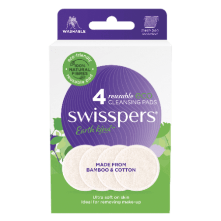 Buy online or shop in-store Swisspers Reusable Eco Cleansing Pads 4pk at Cincotta Discount Chemist.