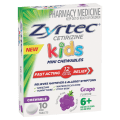 Zyrtec Kids Chew Tablets Grape 5mg 10
