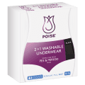 Poise 2-in-1 Period & Incontinence Undies Blk 14/16