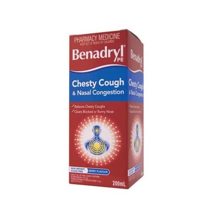 Benadryl PE Chesty Cough and Nasal 200mL - 9300607360028 are sold at Cincotta Discount Chemist. Buy online or shop in-store.
