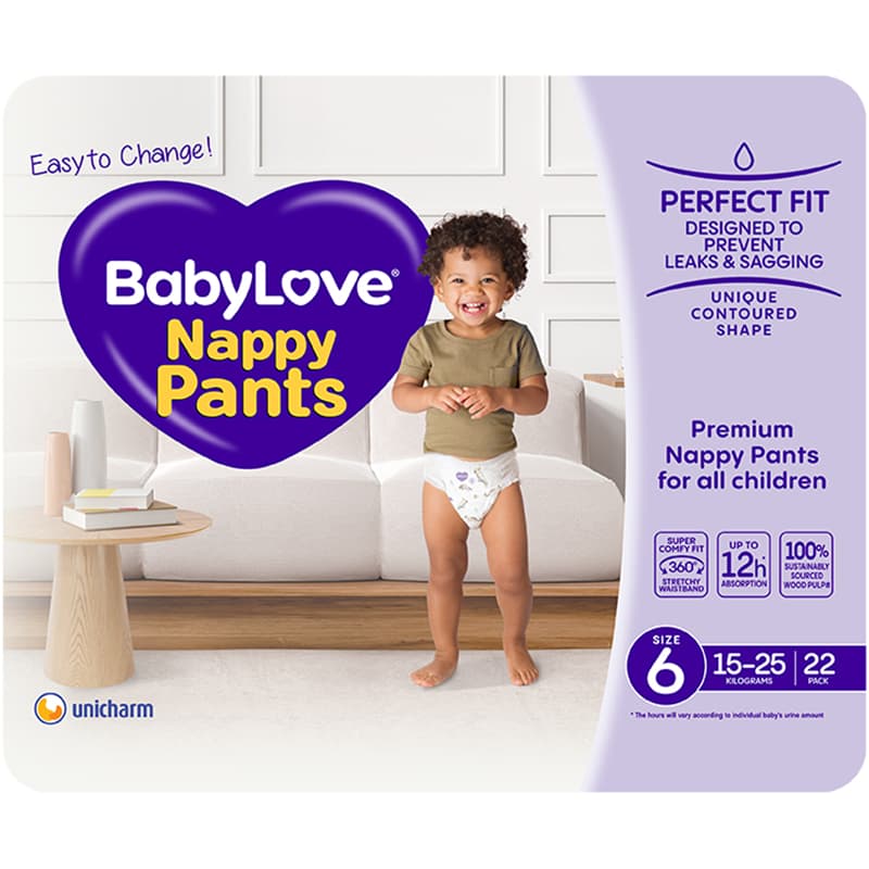 Buy Babylove Nappy Pants Junior 15kg+ 20+2 pack online at Cincotta