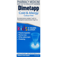 Dimetapp Cold and Allergy Colour Free Kids 6 Years and Over 200mL