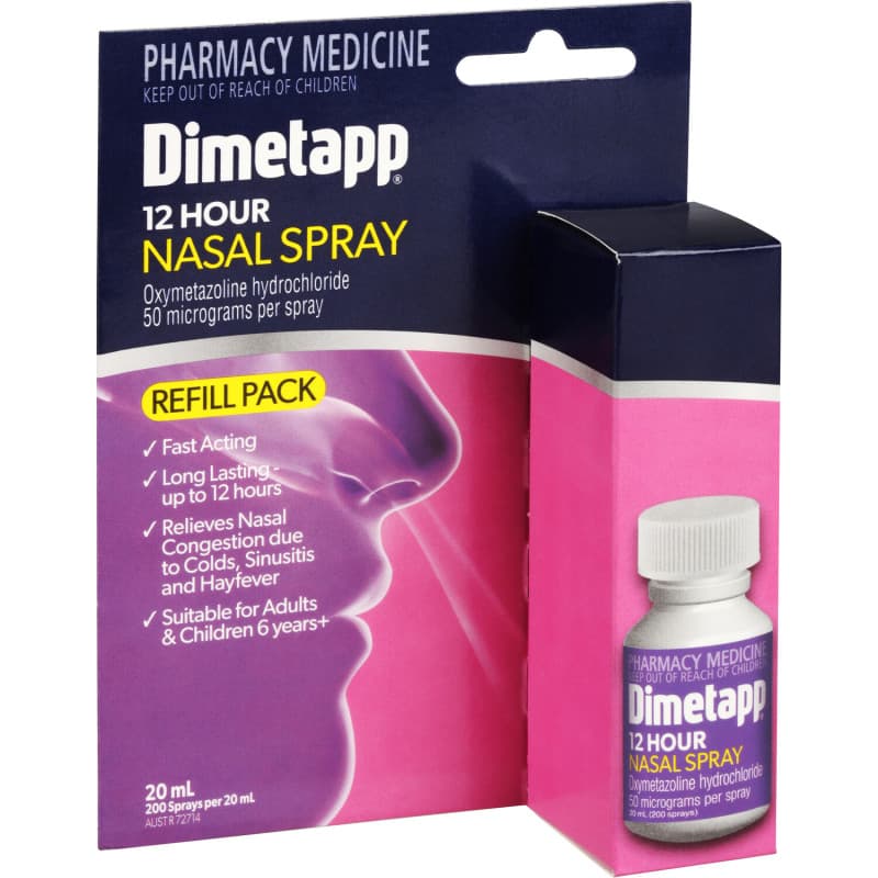 Dimetapp Nasal Spray Refill 20mL - 850026660098 are sold at Cincotta Discount Chemist. Buy online or shop in-store.